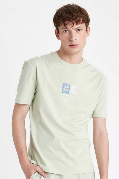 DeFacto Crew Neck Printed Regular Fit T-Shirt C5652AX24HS