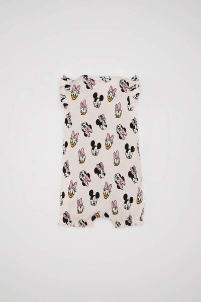 DeFacto Kız Bebek Yeni Doğan Disney Mickey & Minnie Fitilli Kaşkorse Kolsuz Tulum D0799a524hs