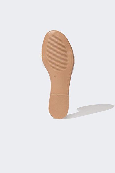 DeFacto Dámske papuče z umelej kože – plochá podrážka, jeden remienok, C3719AX24HS