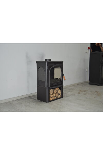 flamestove MODENA LÜX STYLE 3 CAMLI ODUN HAZNELİ ŞÖMİNE