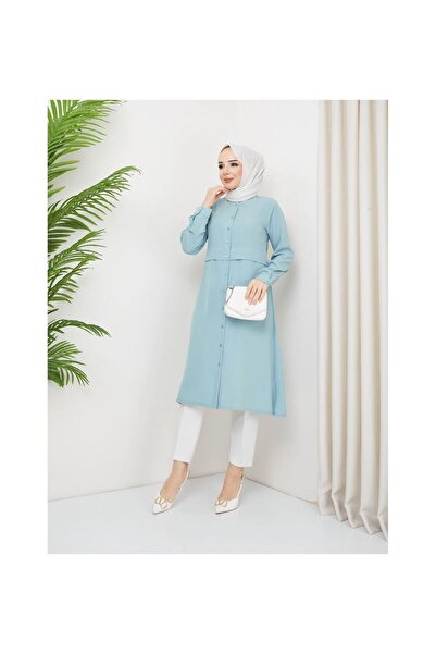 VELLICHOR Medina Silk Tunic Water Green