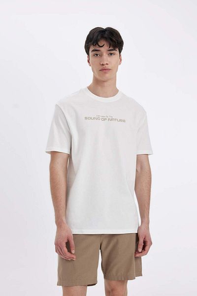 DeFacto Crew Neck Printed Regular Fit Short Sleeve T-Shirt - D4767AX24SM