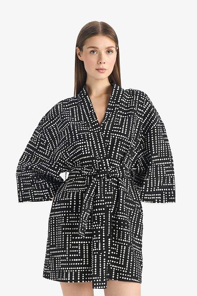 DeFacto Patterned Cotton Kimono-Fall in Love D0453Ax24Sm