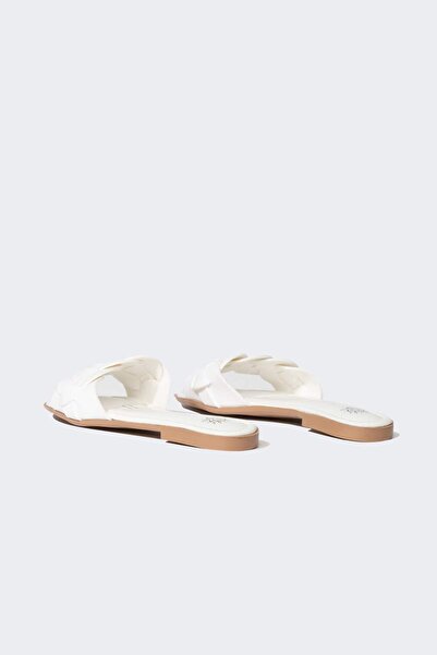 DeFacto Dámske papuče z umelej kože – plochá podrážka, jeden remienok, C3719AX24HS