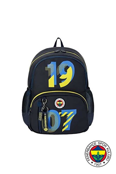 Fenerbahçe Lisanslı Traftar 3 Bölmeli 3D 1907 Baskılı Suni Deri Okul Sırt Çan...