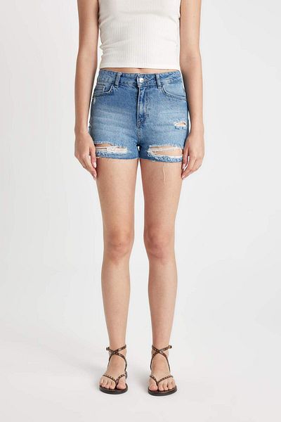 DeFacto High Waist Cut-Cut Jeans - C0644AX24HS