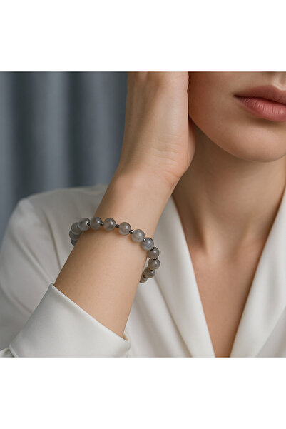 OSMANLI DEĞERLİ TAŞ Certified Labrodorite Natural Stone Bracelet 6-8 mm