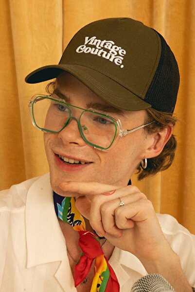 Nordbron Unisex Haki Vintage Couture Nakış Detaylı Ayarlanabilir Yazlık Kep Şapka Arkası Fileli Dulbois