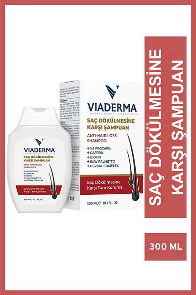 Viaderma Sulfate-Free Daily Use Hair Care Shampoo 300 ml - Strengthening and Economical Formula