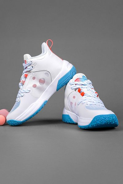 Vicco Gallen Model Boys - Light Non-Slip White/Blue Basketball Shoes