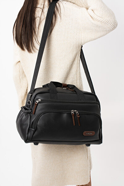 By Hakan GK63  Seyahat El ve Omuz Valizi Spor Hastane Çantası  Kabin Boy SİYAH