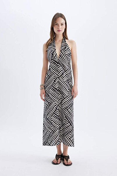 DeFacto Regular Fit Striped Cotton Pareo-Fall in Love C3160Ax24Sm