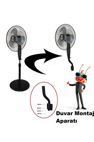 Depolife Ayaklı Vantilatörü Duvar Vantilatörüne Dönüştürme Aparatı Duvar Montajlı Hava Pervanesi için Braket