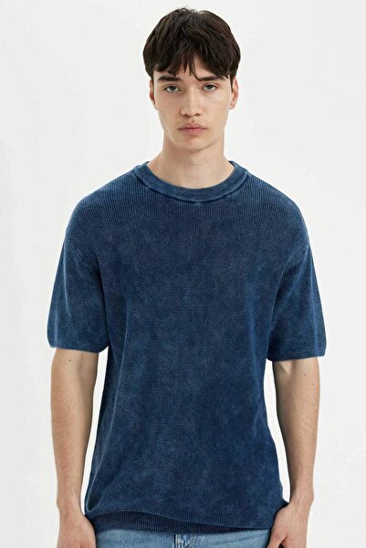 DeFacto Relax Fit Велосипедний комір Селонік Тканина Короткий рукав Футболка C7332AX24SM