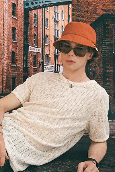 Nordbron Unisex Kırmızı Nakış Detaylı Logo Pamuklu Ter Bantlı Bucket Kova Şapka Terletmez Yazlık Gravois