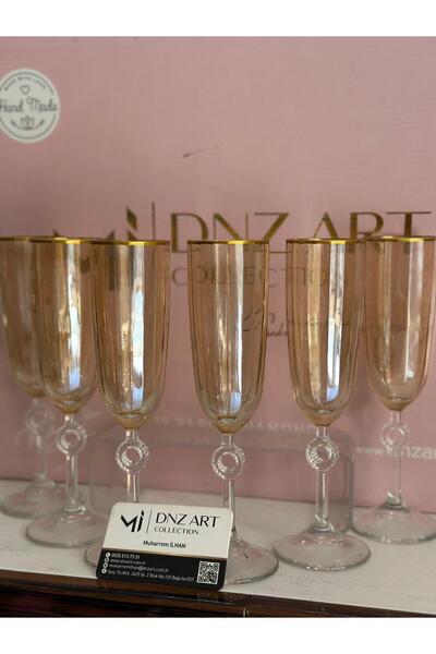 Dnz Makinada Çıkar Boya Ithal Bardak AMORE Bal Kahve Yanı Bal Renk 6 ' Lı