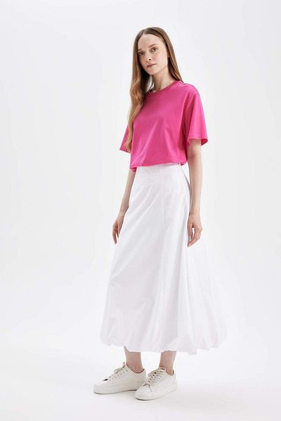 DeFacto Balloon Fit Poplin Maxi Hijab Skirt C8936Ax24Sm
