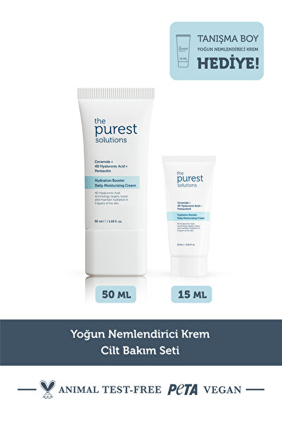The Purest Solutions Yoğun Nemlendirici Krem Cilt Bakım Seti: 50 ml + 15 ml Tanışma Boy