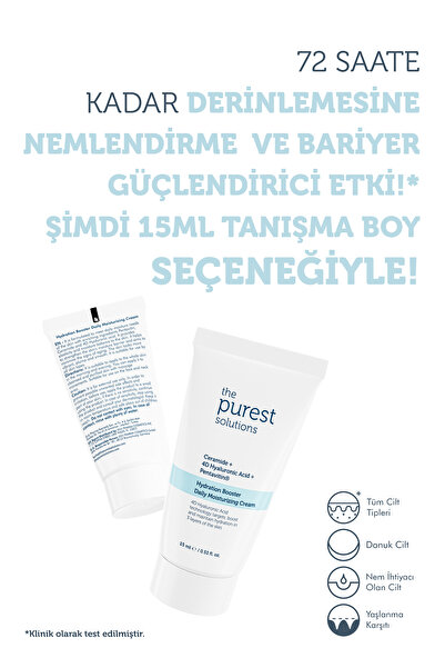 The Purest Solutions Yoğun Nemlendirici Krem Cilt Bakım Seti: 50 ml + 15 ml Tanışma Boy