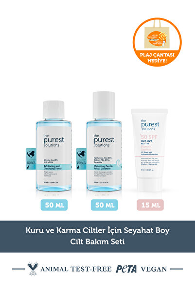 The Purest Solutions Set de îngrijire a pielii pentru piele uscată și mixtă