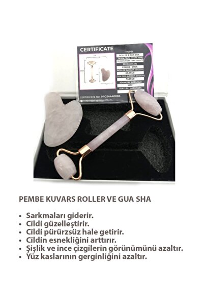 OSMANLI DEĞERLİ TAŞ Sertifikalı Pembe Kuvars Taşı Doğal Taş roller ve gusha m...