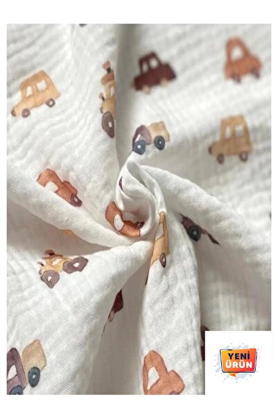 ToprikoKids Baby Cars 100% Organic Cotton 100X100 cm Double Layer Muslin Cover