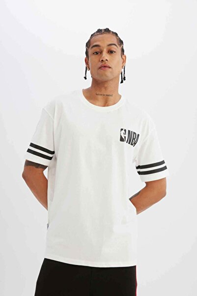 DeFacto DeFactoFit NBA Wordmark Boxy Fit Tričko s krátkým rukávem C4467AX24HS