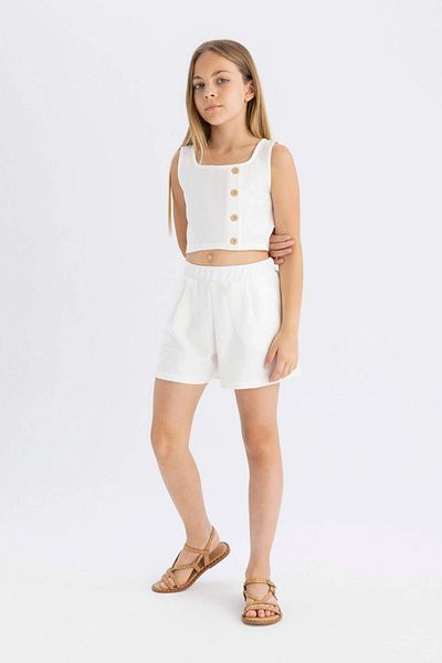 DeFacto Sleeveless Blouse and Shorts Set for Girls - D0422a824hs