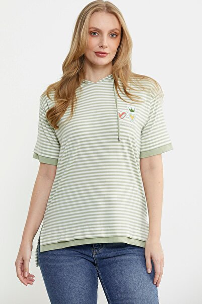 Sementa Парусний колір змішаний лінійний футболка - зелений