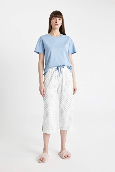 DeFacto Be in Love Σετ κοντομάνικης πιτζάμες με στάμπα - D2051AX24SM