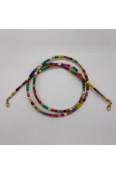 Sultan 120 cm Colorful Wooden Beaded Bag Strap