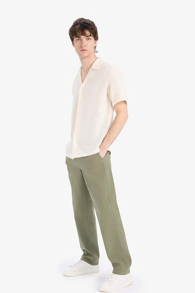 DeFacto Loose Relaxed Cut Wide Leg Summer Linen Trousers C2727Ax24Sm