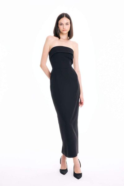 DeFacto فستان طويل بدون أكمام بدون حمالات من Bodycon D3268AXNS
