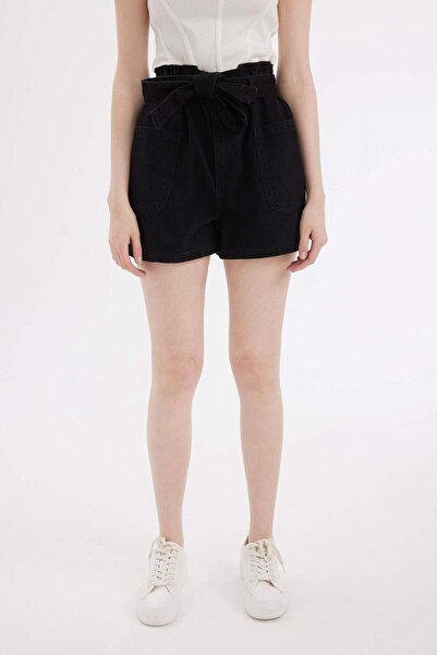 DeFacto Paperbag Yüksek Bel Jean Şort C2450AX24HS