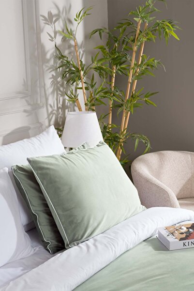 Koza Home Linda Yeşil Kadife Çift Kişilik Nevresim Takımı 200x220 4 Yastıklı 5009