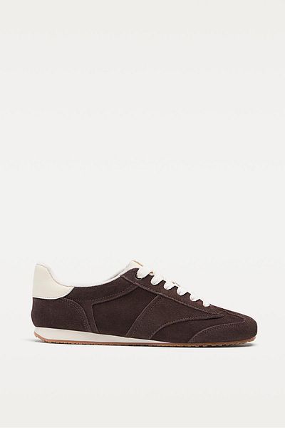 Stradivarius Soft leather trainers