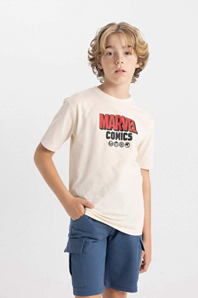 DeFacto Marvel Comics Boys T-Shirt - Crew Neck, Short Sleeve C4260A824HS