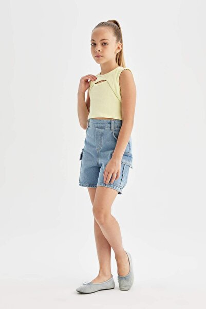 DeFacto Κοριτσίστικο Jean Shorts Cargo C5226A824SM
