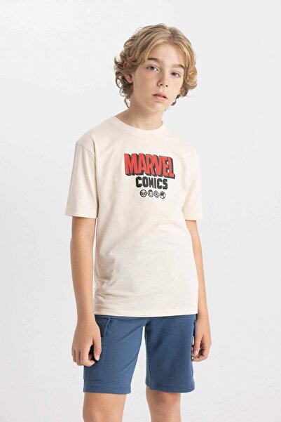 DeFacto Marvel Comics Boys T-Shirt - Crew Neck, Short Sleeve C4260A824HS