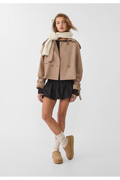 Stradivarius Düz deri sabo