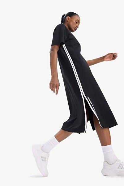 DeFacto DeFactoFit NBA Los Angeles Lakers Oversize Geniş Kalıp Pike Midi Elbise B9962AX24SM