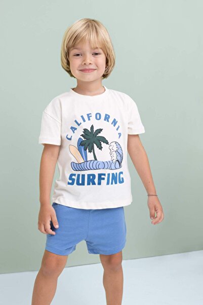 DeFacto Chlapecká sada 2 triček s krátkým rukávem a potiskem C9197A524SM