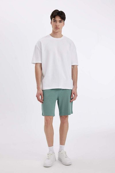 DeFacto Slim Fit Slim Fit Basic ίσιο σορτς βάφλα Z4142AZ24SM