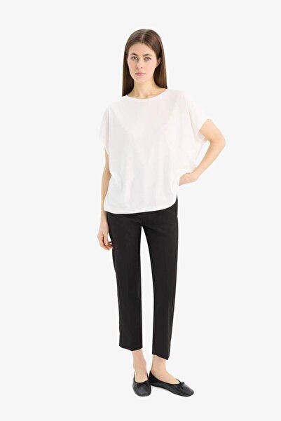 DeFacto Modal Basic Short Sleeve Crew Neck T-Shirt - C8807Ax24Sm