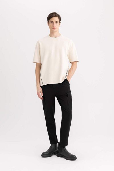 DeFacto Crew Neck Oversize T-Shirt - Short Sleeve B6856AX24SP