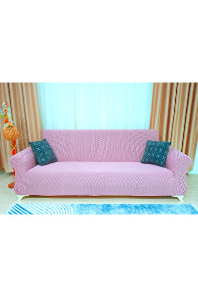 elgeyar Πολυθρόνα Lycra με ελαστικό ψάθινο σχέδιο για 3 άτομα - Καναπές και κάλυμμα καναπέ-κρεβάτι