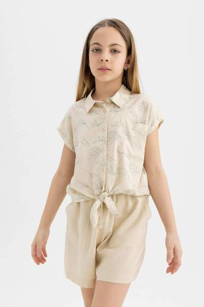 DeFacto Kız Çocuk Viskon Şort B5050A824HS