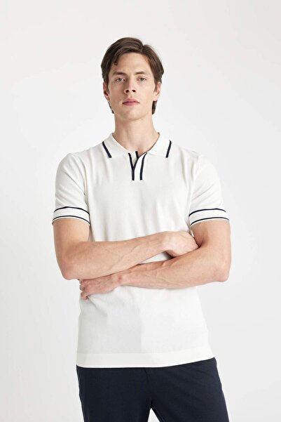 DeFacto Slim Fit Short Sleeve Knitwear Polo T-Shirt C4998Ax24Sm