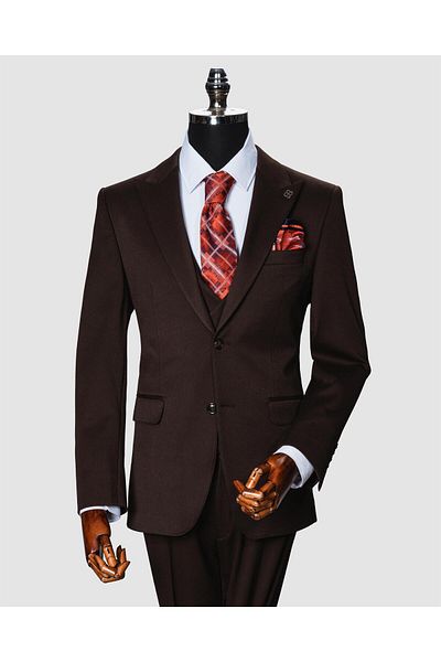echol Ech.2351 Plain Fabric Vest Suit