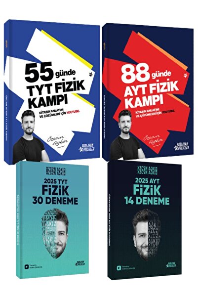 Parlayan Projeler Özcan Aykın TYT-AYT Fizik Full Set 4 Kitap Kamplar ve Denemeler